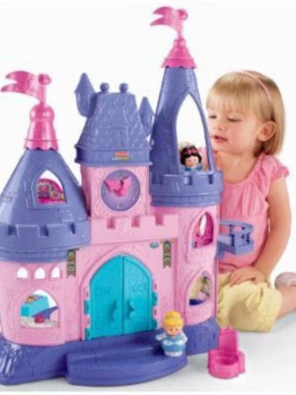 Vintage Fisher Price Little People Disney Princess Songs Palace Musical Castle